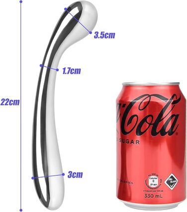Анальний вібратор Roluck з подвійним наконечником з металу для чоловіків та жінок
