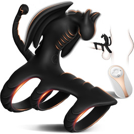 Вібратор кільце для пеніса Jinqian з пультом дистанційного керування та 10 режимами вібрації. Інтимні іграшки для чоловіків та пар. Кільце для стимуляції клітора. Еротичні іграшки для дорослих