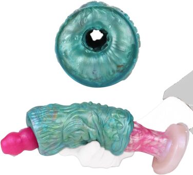 Іграшка для чоловіків Jixaxe Alien Monster - реалістична мастубаційна іграшка з вагінальним та анальним отвором, компактна, 3D, для соло