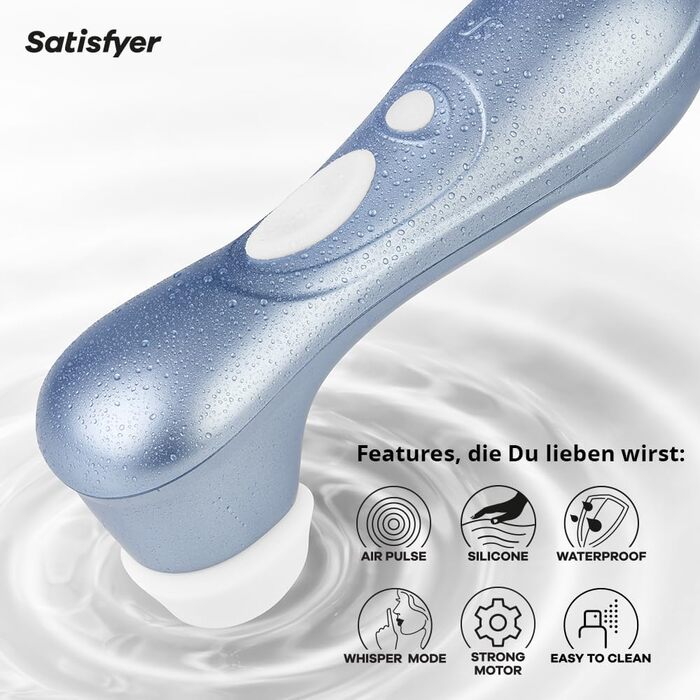 Вібратор клітора Satisfyer Pro 2 | Безшумний та потужний | Іграшка для дорослих для жінок | Преміум якість (Блакитний)