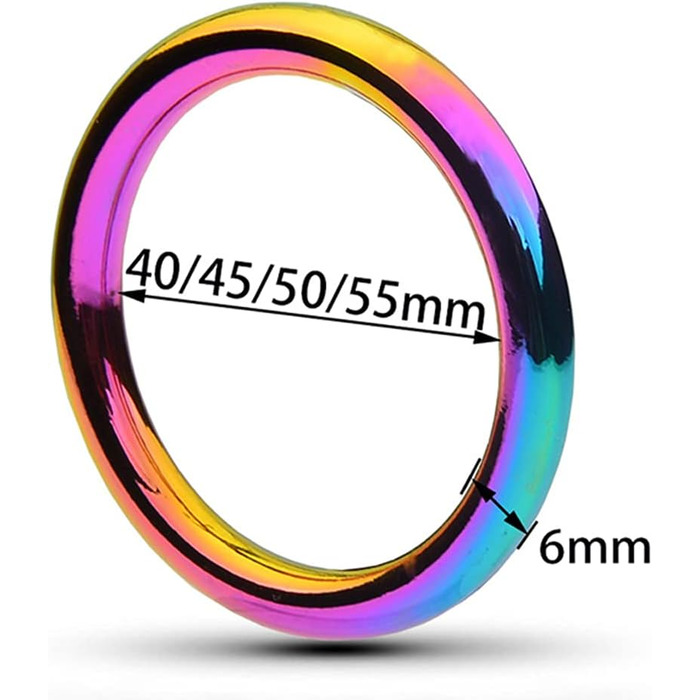 Кольця для пеніса з нержавіючої сталі - набір 40+45+50+55 мм для чоловіків