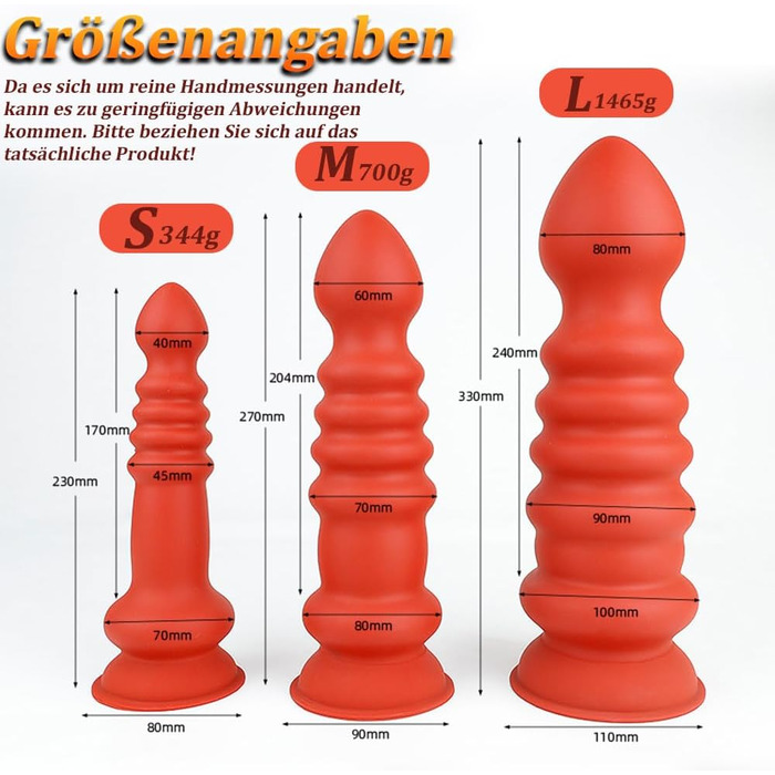 Анальний плаг з м'якого силікону Kuaecr – великий дилдо для ануса з присоскою, тренажер для ануса, іграшки для дорослих (S)