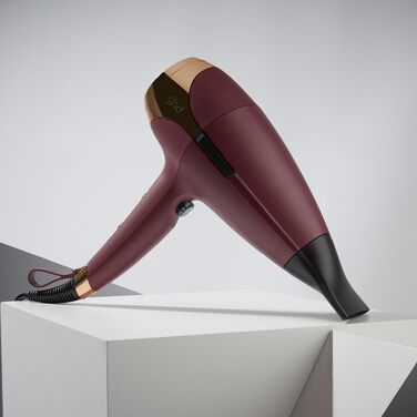 Професійний фен для волосся ghd Helios: швидке сушіння, низький рівень шуму, легка вага, для стілінгу та blowout (колір Bordeaux)