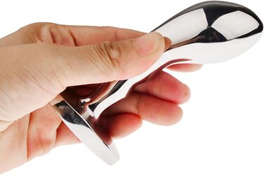 Анальний дildo з нержавіючої сталі з безпечною основою (L) - масажер простати, секс-іграшка для чоловіків та жінок