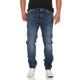 Чоловічі джинси Jack & Jones JJIMIKE Tapered Fit синього кольору, завужені, Denim (33W/34L)
