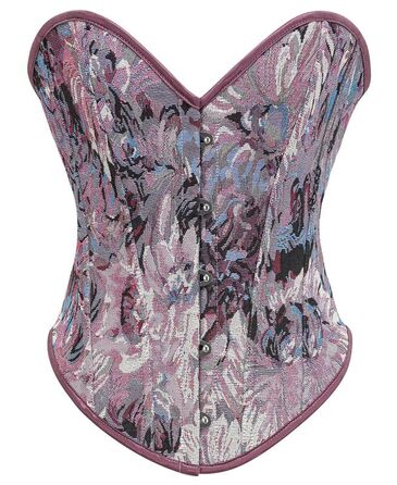 Жіночий корсет-топ Alivila.Y з квітковим принтом, денім, вінтажний стиль, розмір S, фіолетовий