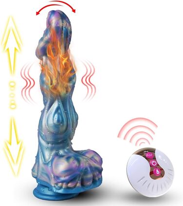 Анальний вібратор Jpscor Monster з нагріванням, 10 режимів вібрації та стимуляції G-точки та простати