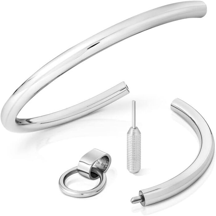 Металевий намисто-ланцюжок з кільцем HB02, вибір розміру, внутрішній діаметр 110 мм