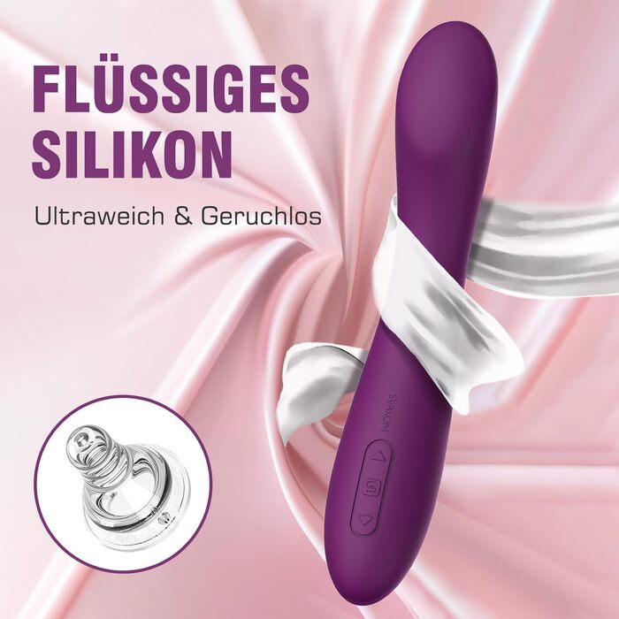 Вібратор SVAKOM AMY-Upgrade: Силіконовий дildo з 25 режимами вібрації для жінок та пар, водонепроникний