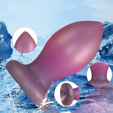 Анальний плагін Hrekssi 6 з м'якого силікону - великий анальний розширювач з присоскою, масажер простати, для чоловіків та жінок