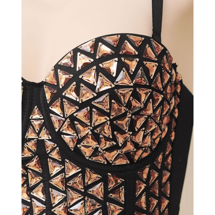 Жіночий топ-корсет Royal Smeela з блискітками, на тонких бретелях, бюстгальтер, золотий колір