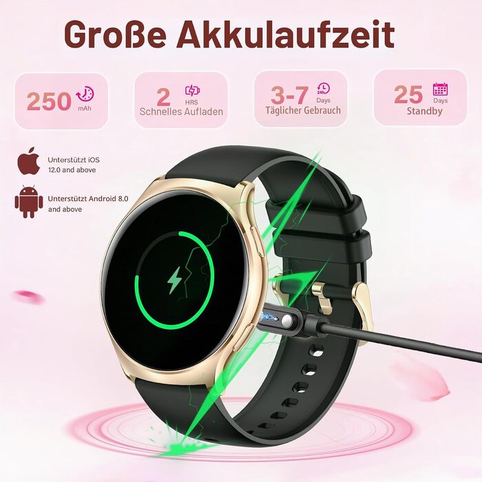 Смарт-годинник I52 Smartwatch для жінок, колір Rose Gold (розове золото)