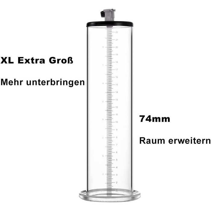 Аксесуар для помпи для збільшення пеніса: прозоре трубка з масштабом для чоловіків