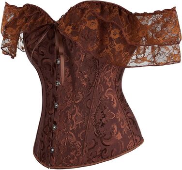 Корсет Daen Korsett Body Shaper з кісточками, для корекції фігури, корсет-боді, сатиновий, квітковий принт, 15-лінійний, розмір M