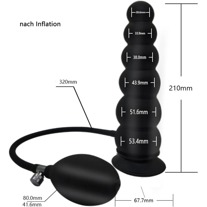 Анальний плагін з 6 перлами, силікон, великий розмір, регульований, для стимуляції та масажу простати, XL, для гомосексуалів