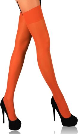Чулки до коліна MILA MARUTTI для гетра, мікрофібра, 40 ден, помаранчевий/західний колір (смугастий)