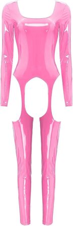 Жіночий комбінезон GRRKDFQ з вирізом на кроці (Рожевий, M)