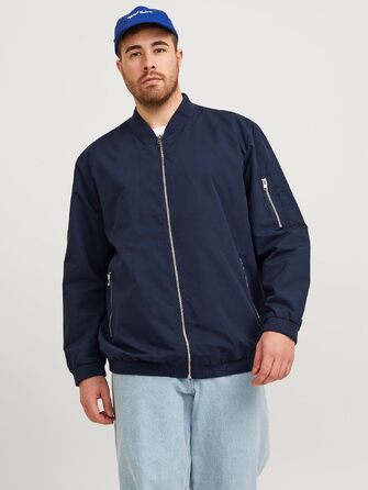Чоловіча куртка-бомбер JACK & JONES Blousonjacke, темно-синя, розмір 5XL