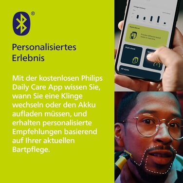 Електричний тример та бритва Philips OneBlade 360 Face & Body (QP4631/30) для обличчя та тіла, з підтримкою додатка, 2 леза 360 та насадками для стрижки