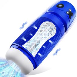 Іграшка для чоловіків Eanatoys Masturbieren – мастурбатор з 3 сосками, 4 вібраторами, 3D реалістична вагіна, функція імітації оргазму, портативна секс-іграшка, блакитна