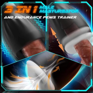 Електричний мастурбатор Buntune з 9 вібраційних та ссавних режимів, автоматичний blowjob, стимулятор ерогенних зон для чоловіків