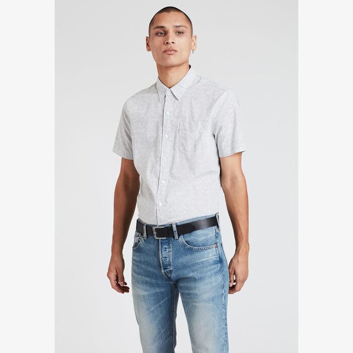 Чоловічий шкіряний ремінь Levi's Free Regular Black, 120 см