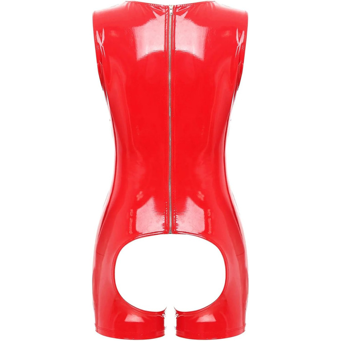 Жіночий сексуальний комбінезон GRRKDFQ з вирізом на промежині, червоний, розмір 4XL