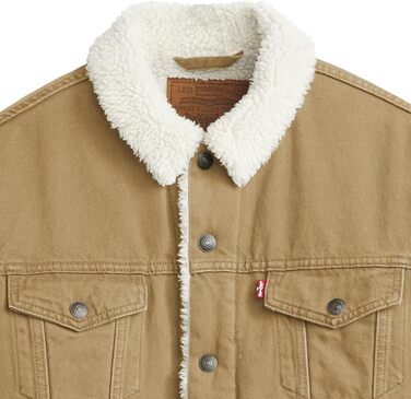 Чоловіча джинсова куртка Levi's Sherpa Trucker з підкладкою з шерпи, колір Ermine, розмір L