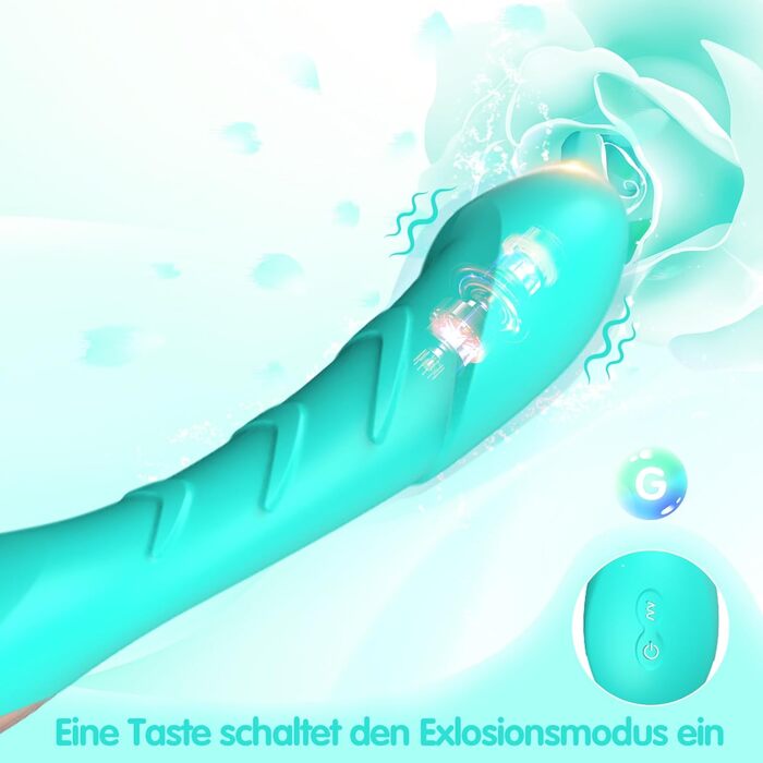 Вібратор для жінок G-Spot, силіконовий стимулятор клітора, 12 режимів вібрації, зелений колір