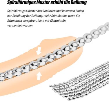 Набір дилататорів для секса з чоловіками BDSMAGE, нержавіюча сталь, 7 шт., 200 мм, для пар, 18+