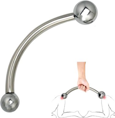 Анальний дildo з металу Doppelkopf з двома кульками, стимулятор G-точки, нержавіюча сталь