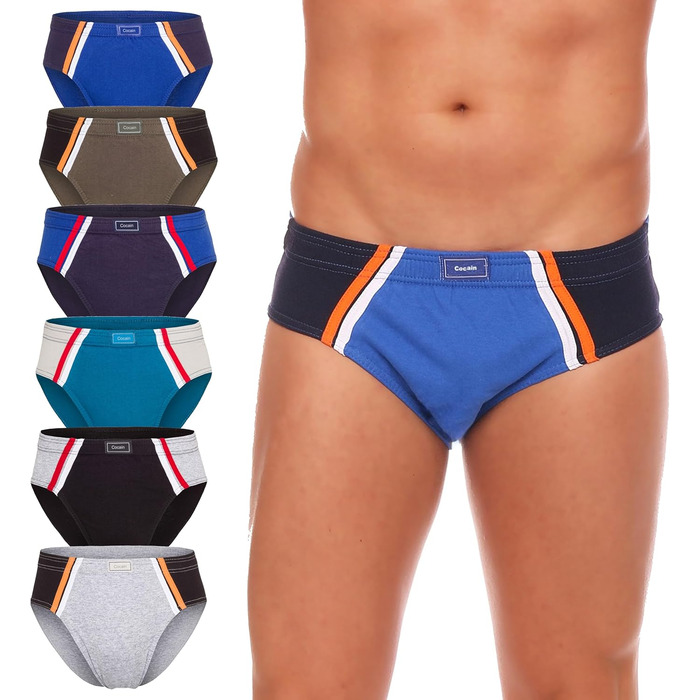 Спортивні труси чоловічі без шва, 6 шт. з 100% бавовни, розміри M-7XL, різні кольори
