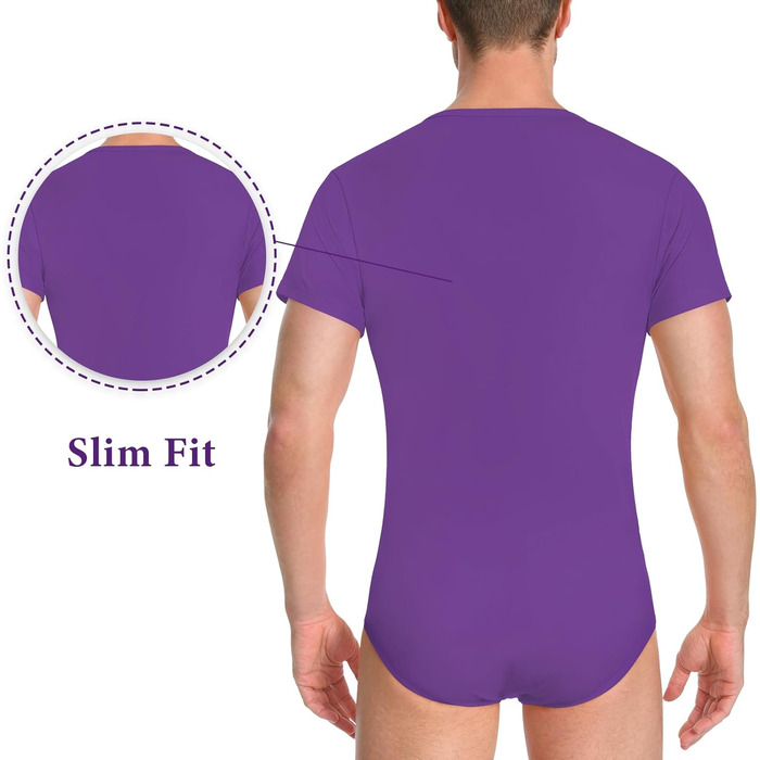 Комбінезон чоловічий Littleforbig з бавовни – вільний крій (фіолетовий, M)