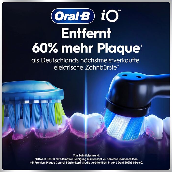Електрична зубна щітка Oral-B iO Series 6 Black Lava: 5 режимів очищення, 3 насадки та дорожній футляр