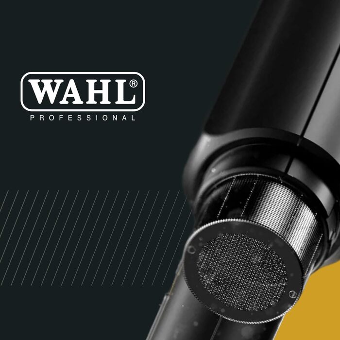 Професійний іонний фен Wahl Vanquish 1600W з FlowControl, магнітними насадками та дифузором, чорний
