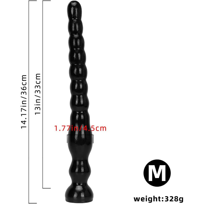 Анальні намистини-дильдо для чоловіків та жінок, масажер простати, стимулятор G-точки, великий розмір (середній)
