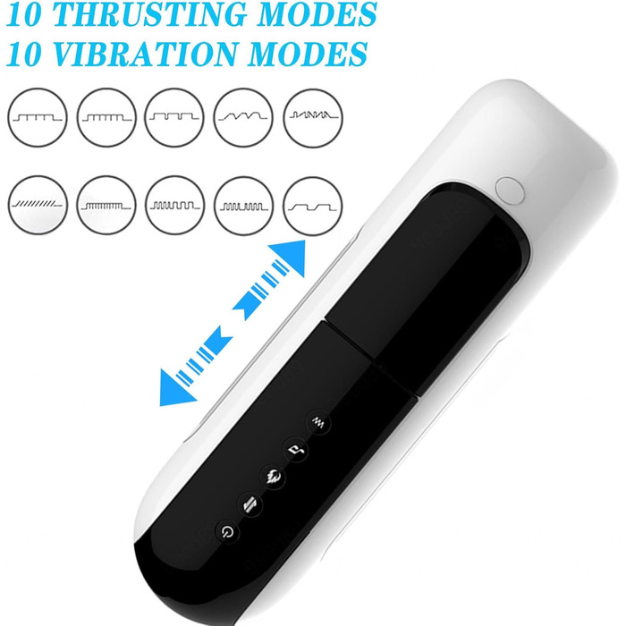 Електричний мастурбатор для чоловіків з 10 телескопічними та 10 вібраційними режимами - секс-іграшки для чоловіків