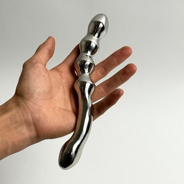 Масажер для простати YILUQIFLY G-Punkt - сталевий, з нержавіючої сталі, для дорослих, з подвійним наконечником