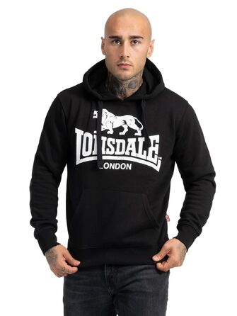 Чоловіче худі Lonsdale приталеного крою для спорту та відпочинку, чорне, розмір XL