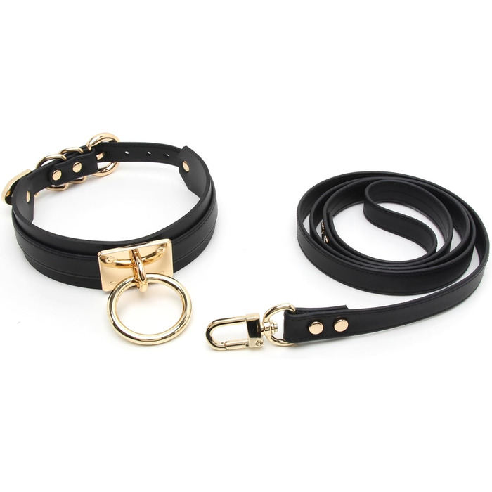 Чокер на шию Lalatia для жінок: кільце, шнурок, чорний, золотий, з штучної шкіри