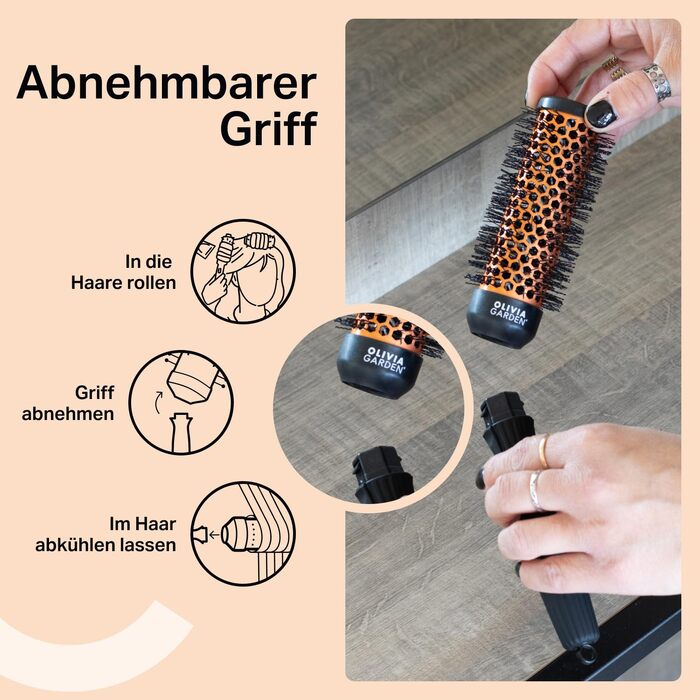 Набір багатофункціональних щіток для завивки волосся Olivia Garden Multibrush Curlers Kit — 4 насадки та знімна ручка для створення локонів та об'єму