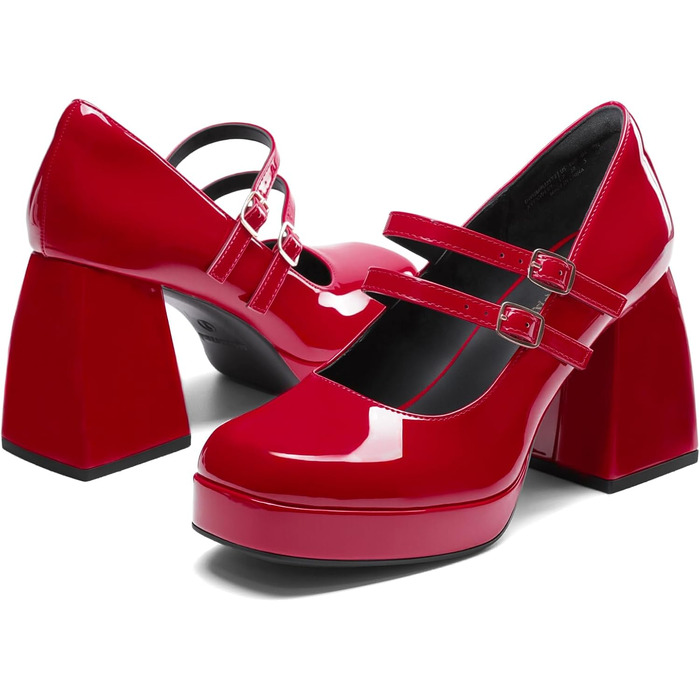 Жіночі туфлі-човники Dream Pairs з закритим носком, червоні (розмір 39 EU)