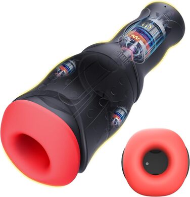 Електричний мастурбатор для чоловіків Buntune – Solo, 10 режимів вібрації, 5 режимів тиску, USB-зарядка, IPX6 водонепроникний, силікон, 3D стимуляція