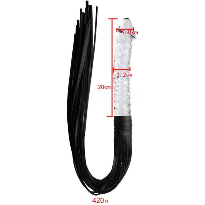 Лезбійський плетище з шкіри для БДСМ, 20 см. Іграшки для пар, анальні пробки, плети, шкіряні іграшки для дорослих