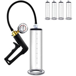 Вакуумний екстендер для збільшення пеніса Guspiun з манометром, для тренувань та SM, 12*2.5IN