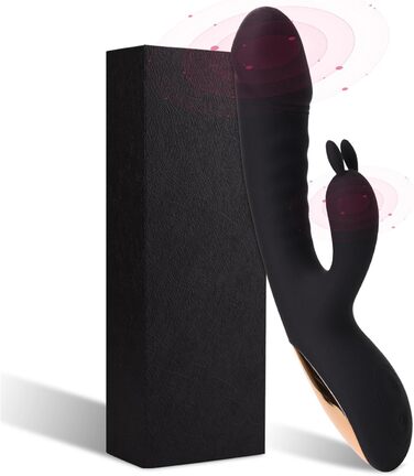 Вібратор G-Punkt Rabbit – класичний, 10 режимів, нагрів, тихий, чорний