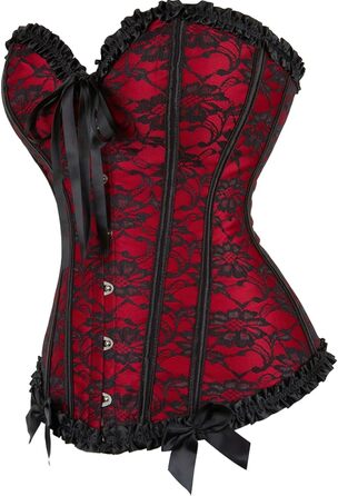 Корсет для жінок KUOSE з квітковим принтом, великі розміри 6XL, червоний