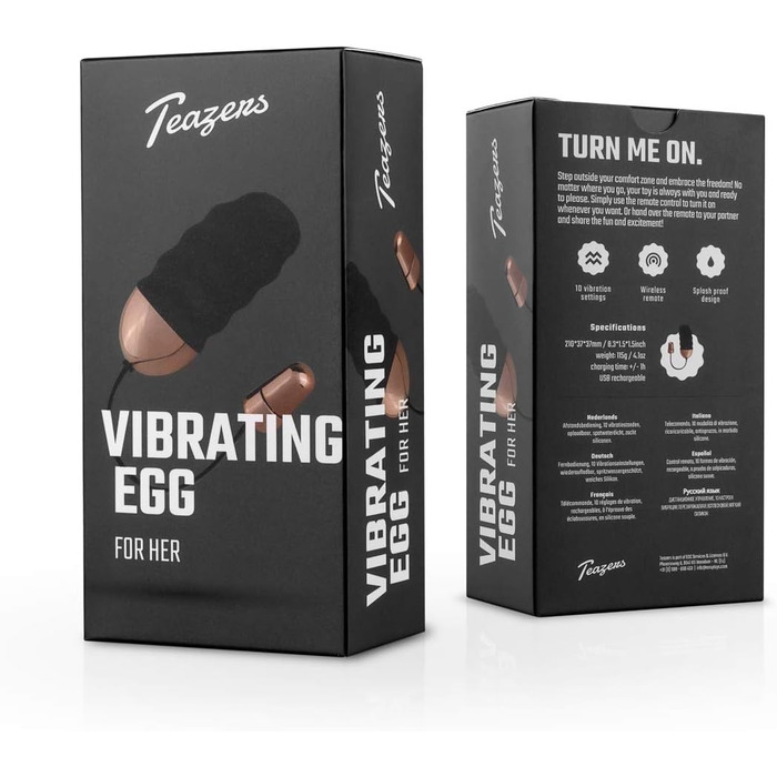 Teazers Вібруюче яйце з пультом дистанційного керування (текстуроване)