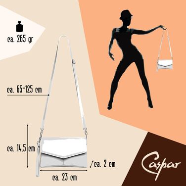 Жіноча сумка-клатч Caspar Elegante з натуральної м'якої шкіри наппа, вечірня сумка через плече Premium Line, темно-синя, Made in Italy