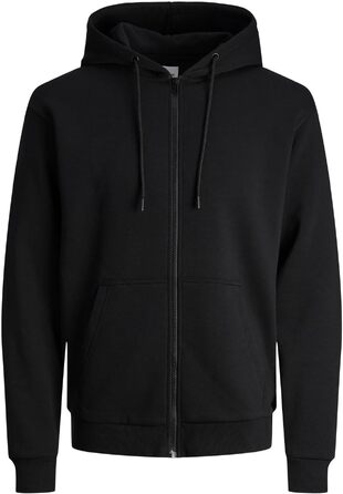 Чоловіча толстовка з капюшоном та блискавкою Jack & Jones Zip Hoodie, однотонна, колір Scarab, розмір XS